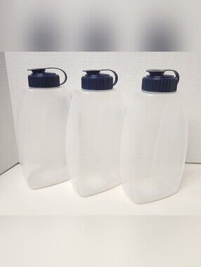 3 True Living Plastic 2 Quart Mixer Bottles  Picnic Travel Beach Food Containers